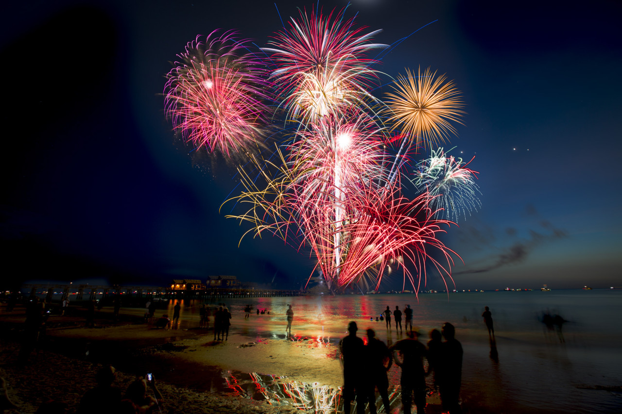 Fireworks at the Naples Pier Maquilon's Family